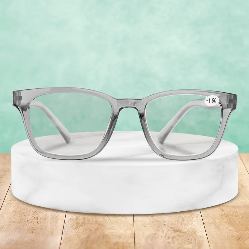 Lente Con Armazón Ovalado Color Gris Oxford Para Lectura, Dioptría 1.50 1