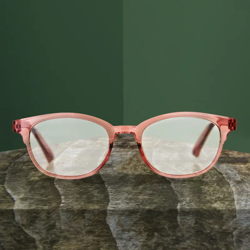 Lente Con Armazón Ovalado Color Rosa, Dioptría 2.50 1