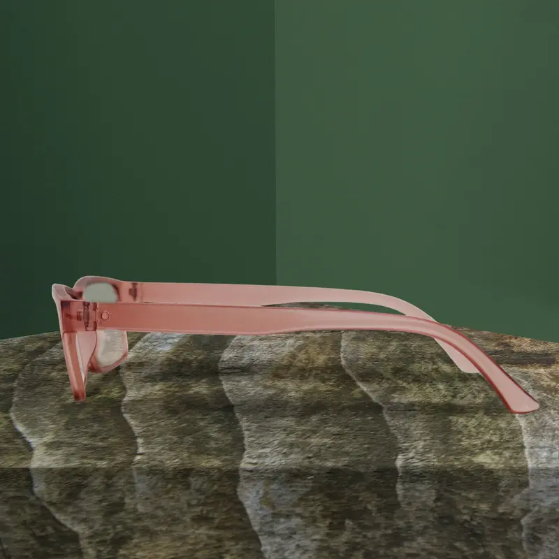Lente Con Armazón Rectangular Color Rosa, Dioptría 2.50 2