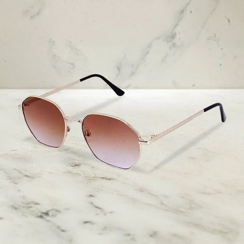 Lente De Sol Unisex Color Café Degradado 2