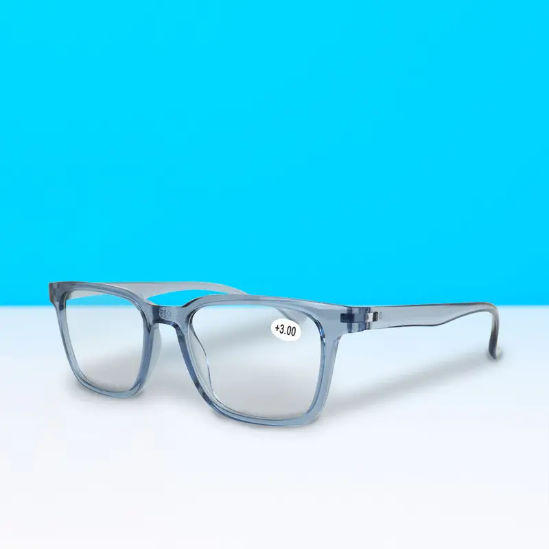 Lentes Con Armazón Cuadrado Color Azul Petróleo, Dioptría 3.00 2