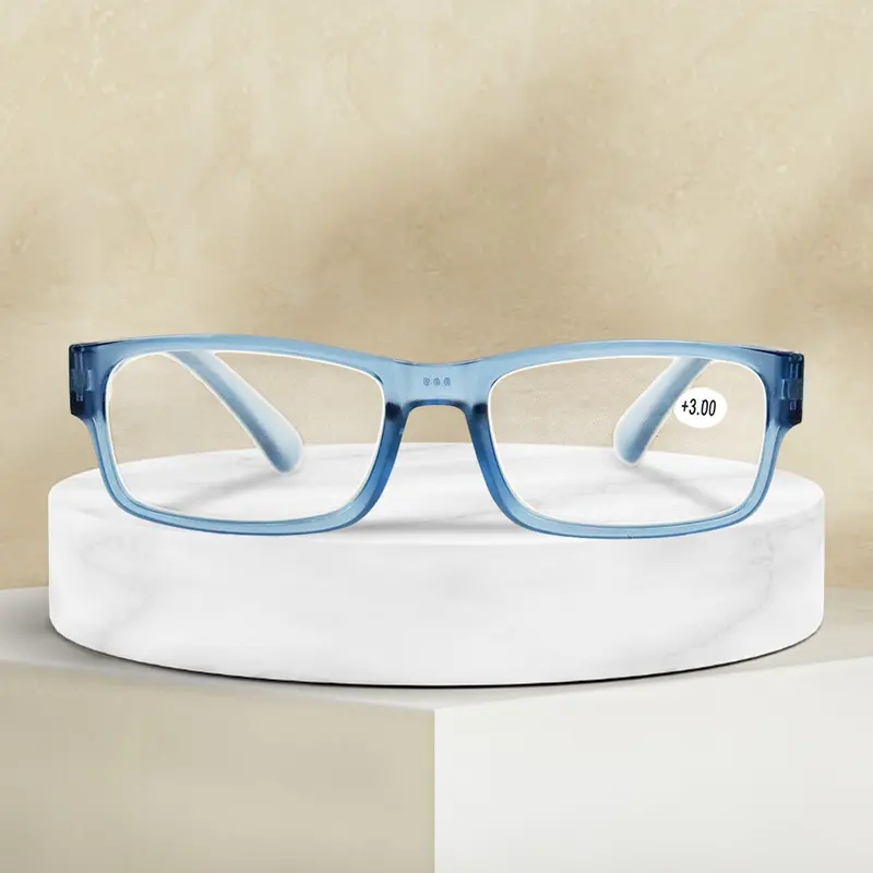 Lentes Con Armazón Rectangular Color Azul Petróleo, Dioptría 3.00 2