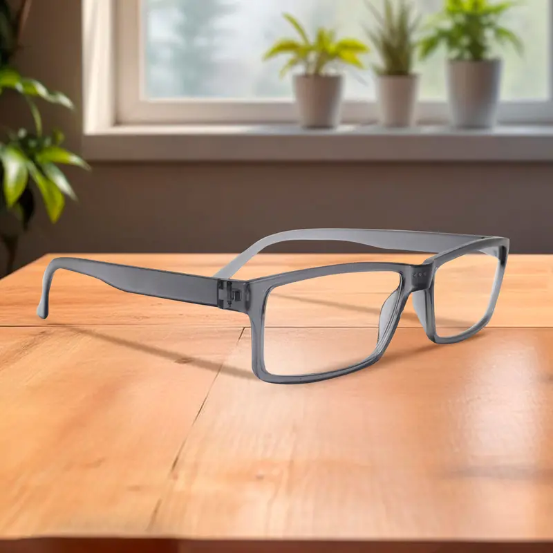 Lentes Con Armazón Rectangular Color Gris Oxford, Dioptría 3.00 1