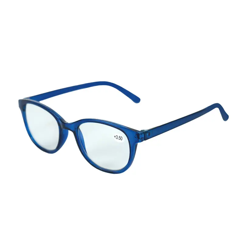 Lentes De Armazón Azul Redondos Con Graduación De 3.00 Dioptrias, Ideal Para Lectura 2
