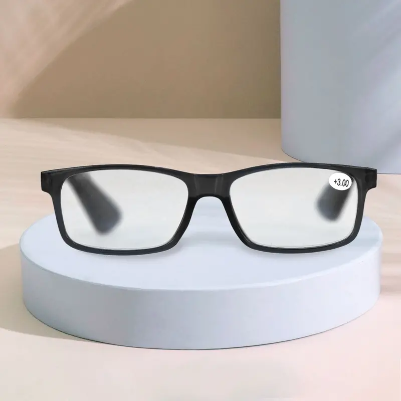 Lentes De Armazón Café Cuadrados Con Graduación De 3.00 Dioptrías, Ideal Para Lectura 1