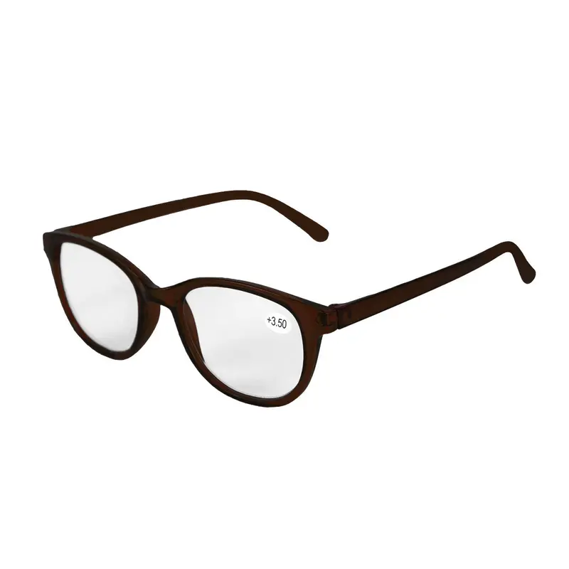 Lentes De Armazón Café Redondos Con Graduación De 3.00 Dioptrías, Ideal Para Lectura 2