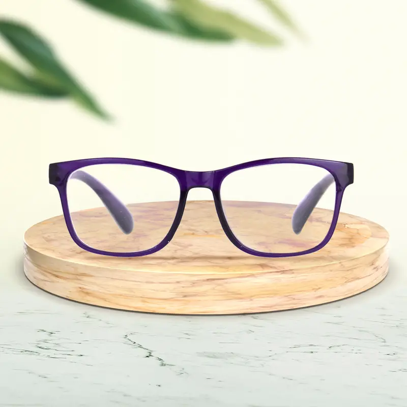 Lentes De Armazón Cuadrado Color Negro Con Graduación De 3.00 1