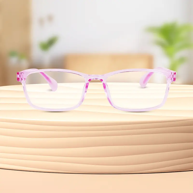 Lentes De Armazón Cuadrado Color Rosa Con Graduación De 2.50 1