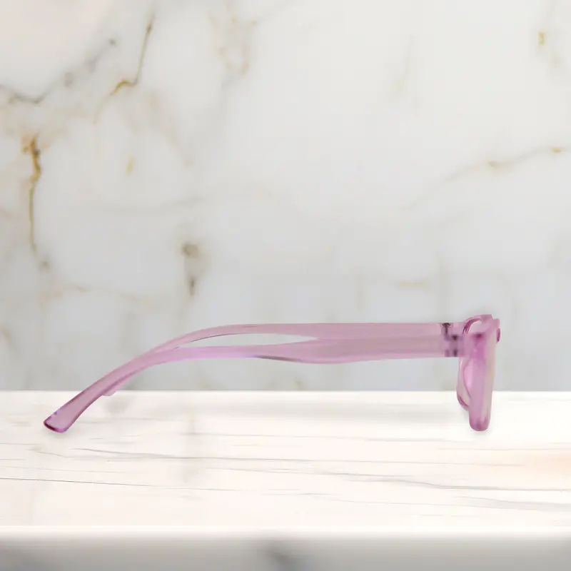 Lentes De Armazón Cuadrado Color Rosa Con Graduación De 2.50 2