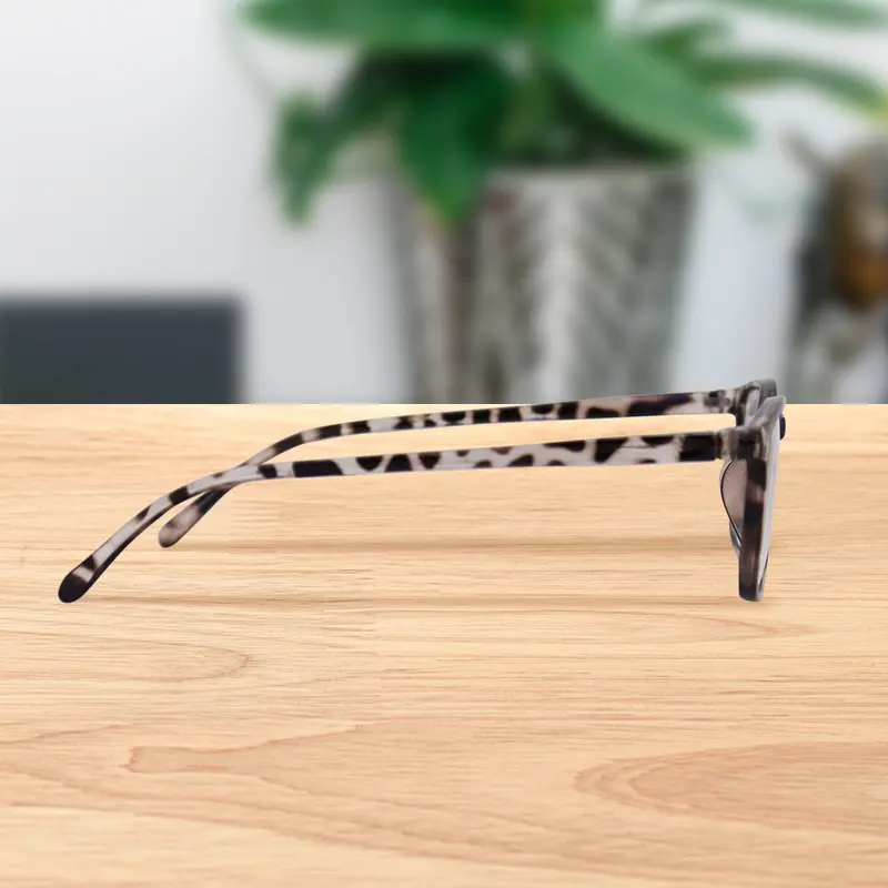 Lentes De Armazón Cuadrado Con Diseño De Leopardo, Graduación De 3.00 Dioptría 2
