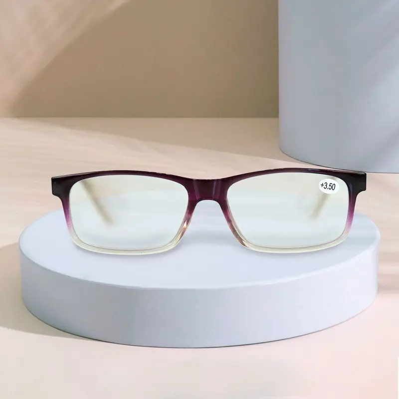 Lentes De Armazón Cuadrados Con Graduación De 3.00 Dioptrias, Ideal Para Lectura 1