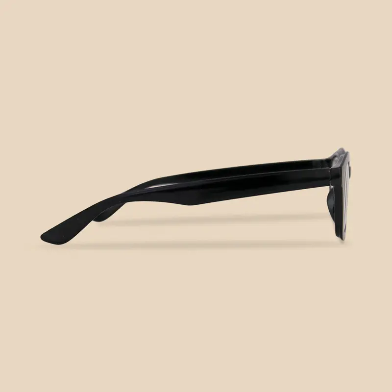 Lentes De Armazón Pentagonal Color Negro Con 3.50 De Dioptría 2