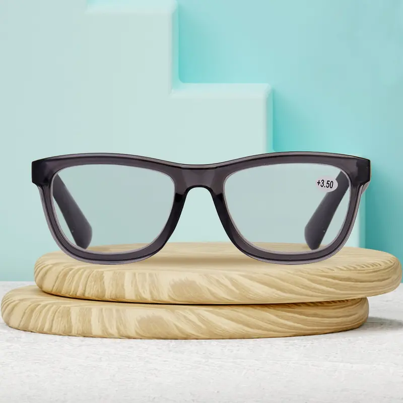Lentes De Armazón Rectangular Color Negro, 3.50 De Dioptría 1