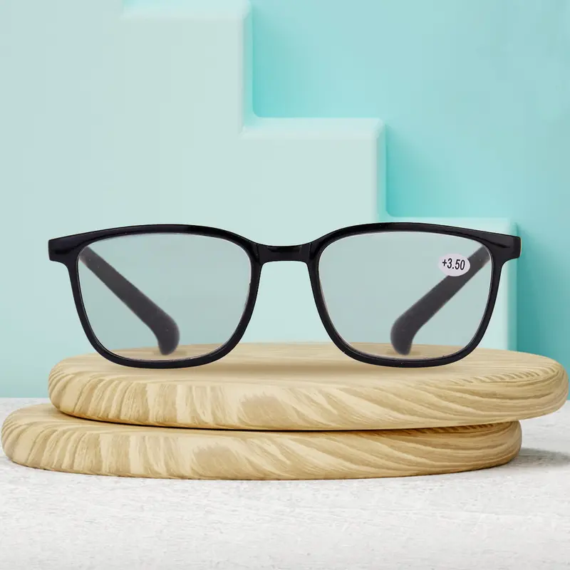 Lentes De Armazón Rectangular Color Negro Con 3.50 De Dioptría 1