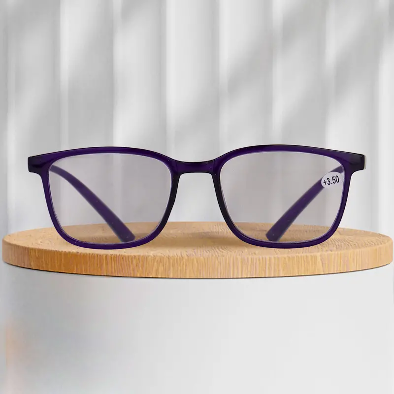 Lentes De Armazón Rectangular Con 3.50 De Dioptría, Color Negro 1