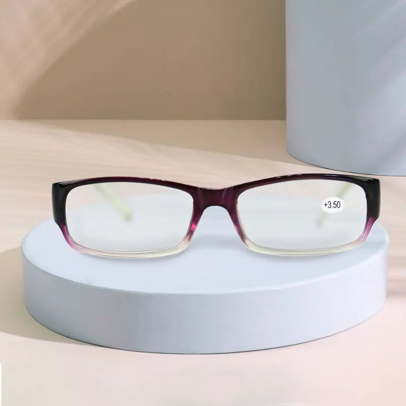 Lentes De Armazón Rectangulares Con Graduación De 3.00 Dioptrias, Ideal Para Lectura 1
