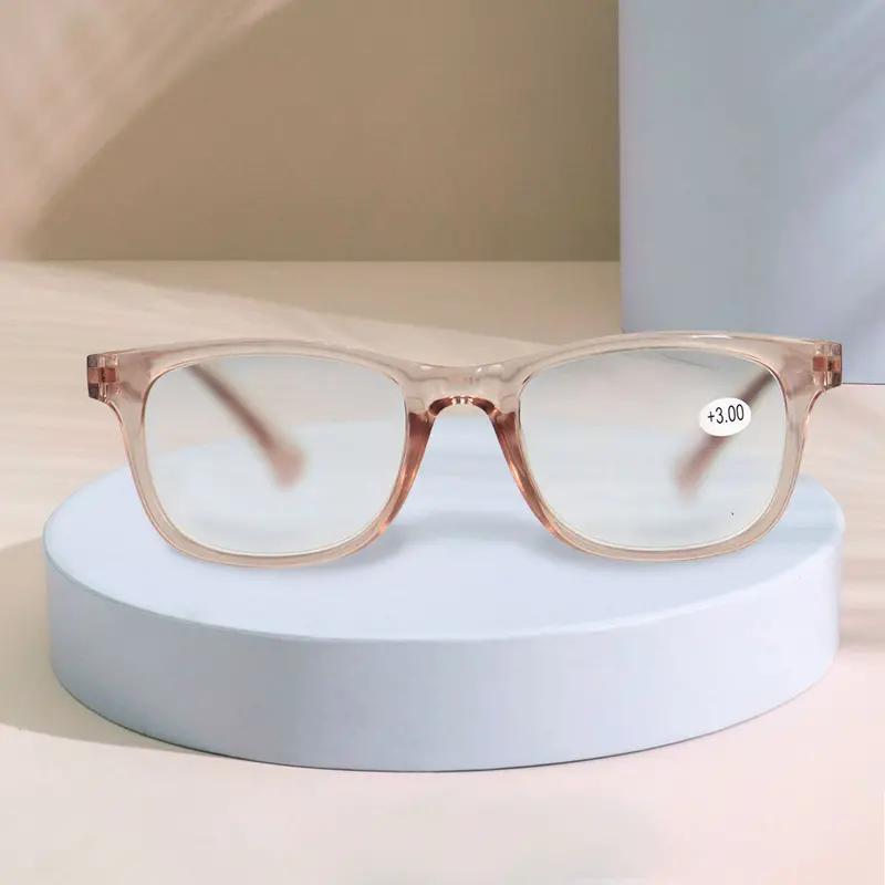 Lentes De Armazón Rosa Ovalados Con Graduación De 3.00 Dioptrias, Ideal Para Lectura 1