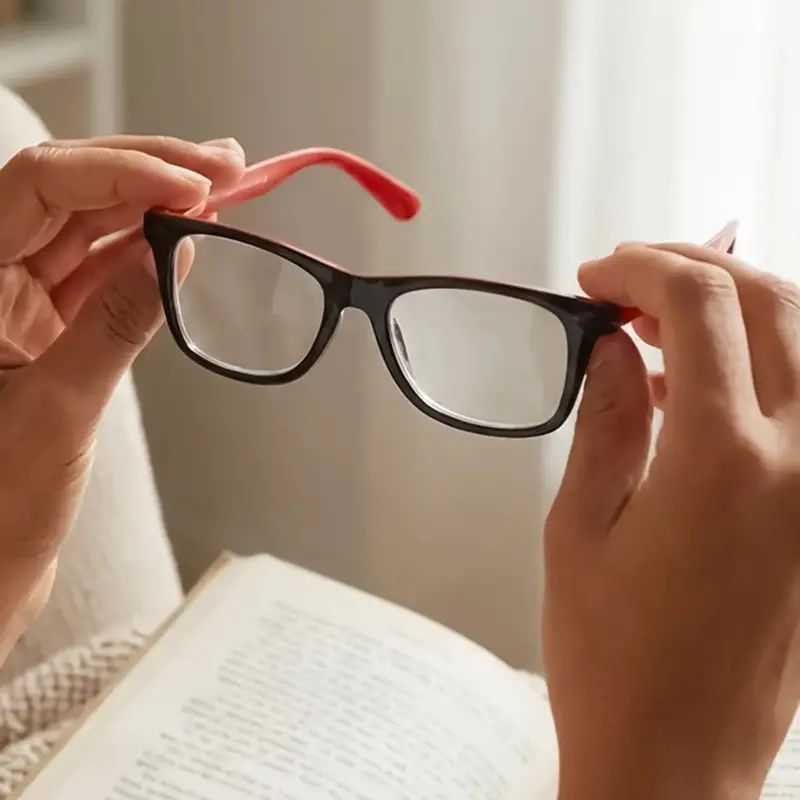 Lentes De Lectura, Color Rojo Y Negro, +4.00 2