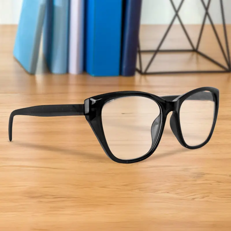 Lentes De Lectura, Forma Cat-Eye, Color Negro, +2.00 2