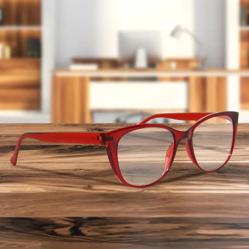 Lentes De Lectura, Forma Cat Eye, Color Rojo, +3.50 2