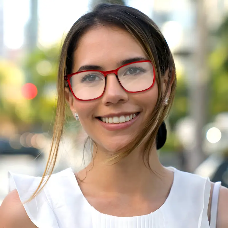 Lentes De Lectura, Forma Cuadrada, Color Rojo, +3.50 1