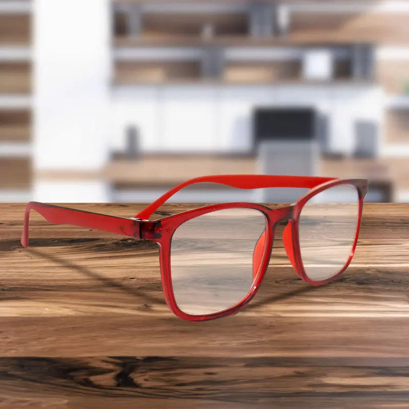 Lentes De Lectura, Forma Cuadrada, Color Rojo, +3.50 2