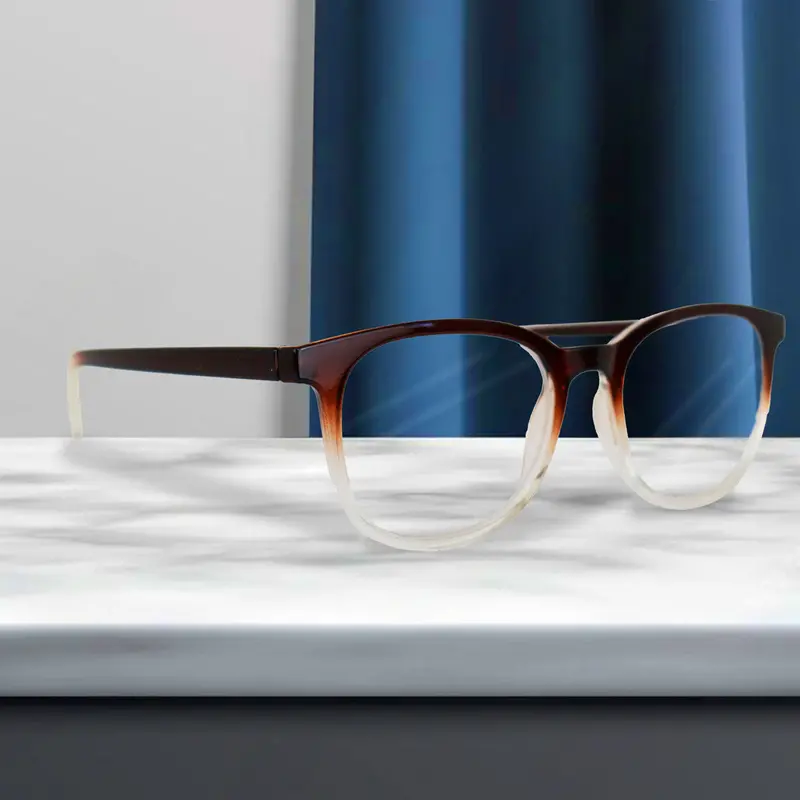 Lentes De Lectura, Forma Ovalada, Color Café Con Degradado, +3.00 2