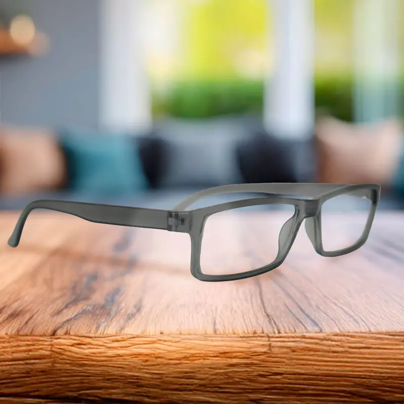 Lentes De Lectura, Forma Rectangular, Color Gris, +2.00 2