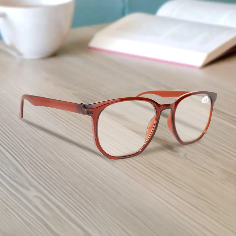 Lentes De Lectura Oval, Color Café +2.50 2