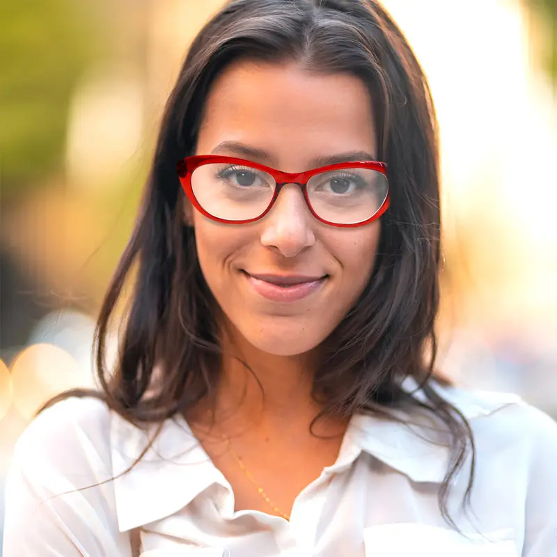 Lentes De Lectura, Ovalados, Color Rojo, +3.50 1