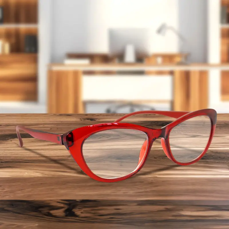 Lentes De Lectura, Ovalados, Color Rojo, +3.50 2