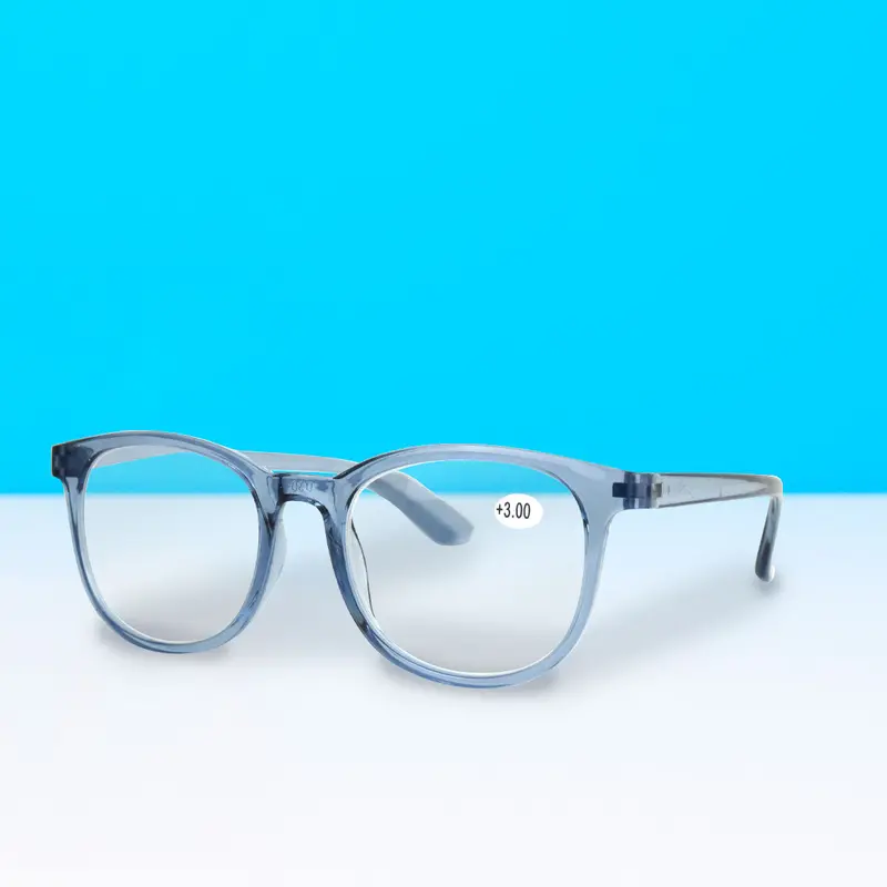 Lentes De Lectura Ovales, +2.00, Color Azul Transparente 2