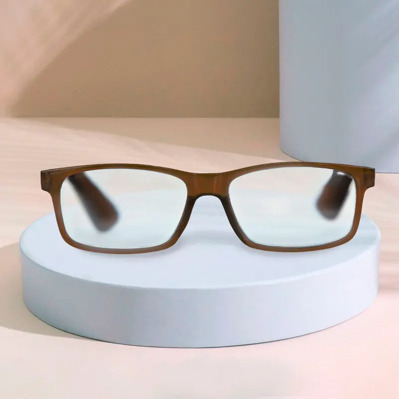 Lentes De Lectura Rectangulares, +3.50, Color Gris Transparente 1