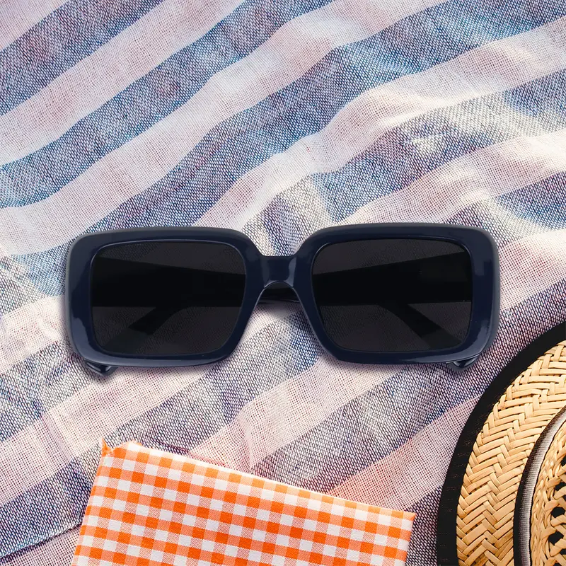 Lentes De Sol Con Armazón Cuadrado Color Azul 2