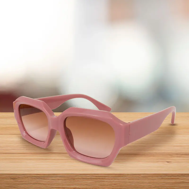 Lentes De Sol Con Armazón Rectangular Color Rosa 2
