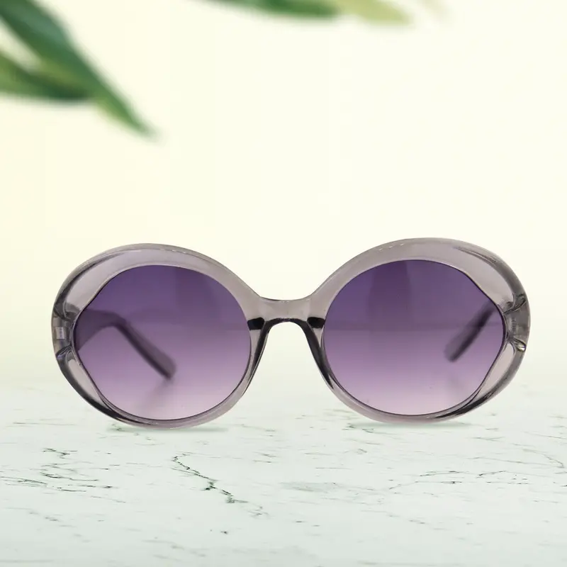 Lentes De Sol Con Marco Circular Transparente 1