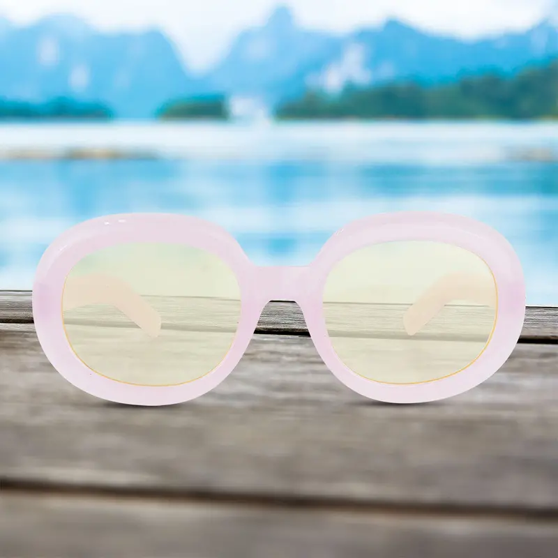 Lentes De Sol Con Marco Ovalado Color Rosa 1