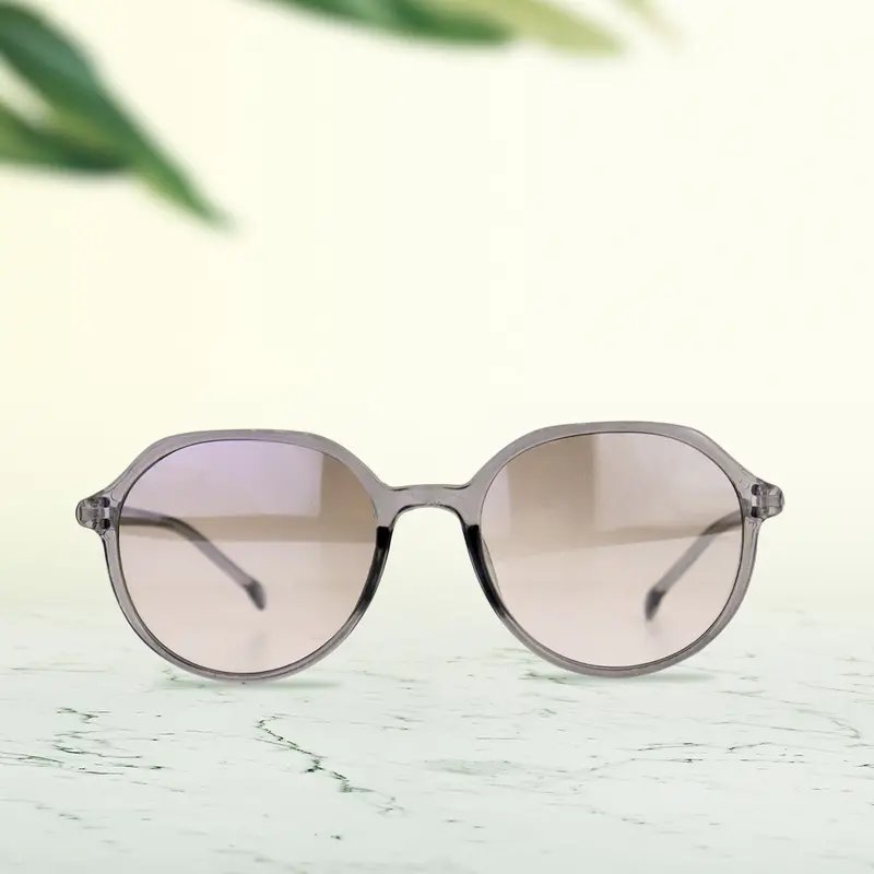 Lentes De Sol Con Marco Ovalado Transparente 1