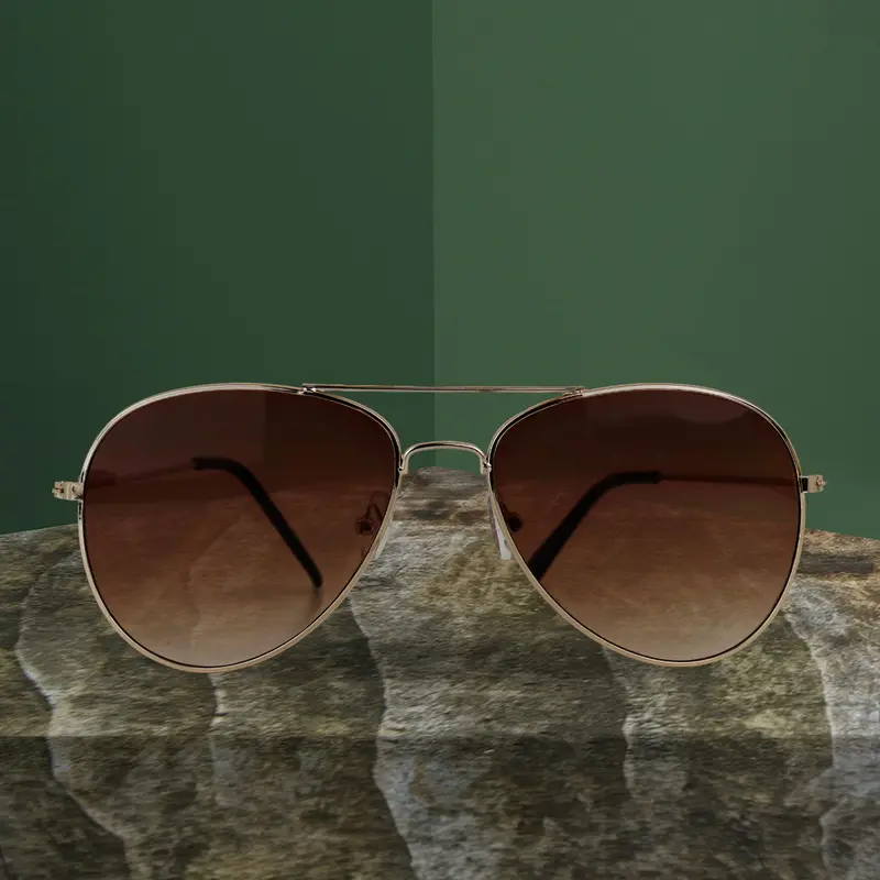 Lentes De Sol Estilo Aviador, Color Café 1