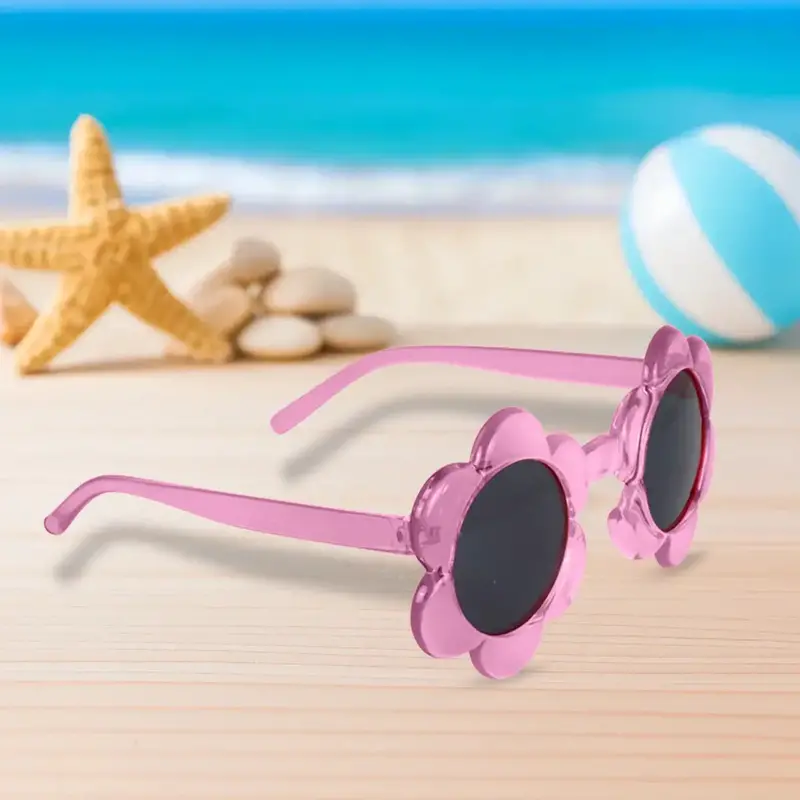 Lentes Para Sol De Niña, Diseño Flor, Color Rosa 2