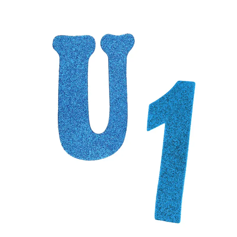 Letras Y Números De Foamy Con Adhesivo, Color Azul 2