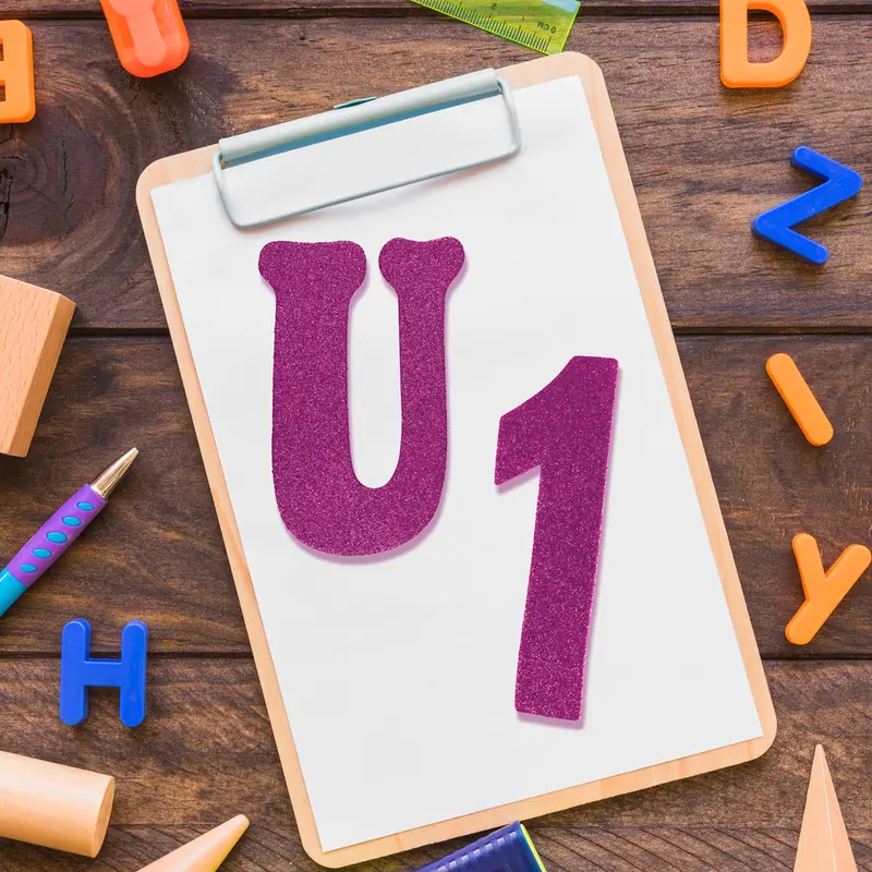 Letras Y Números De Foamy Con Adhesivo, Color Morado 1