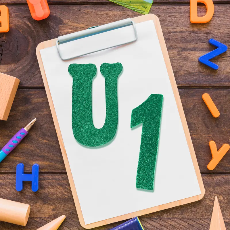 Letras Y Números De Foamy Con Adhesivo, Color Verde 1