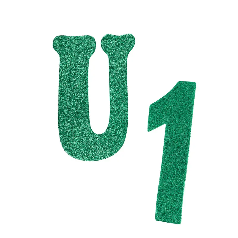 Letras Y Números De Foamy Con Adhesivo, Color Verde 2