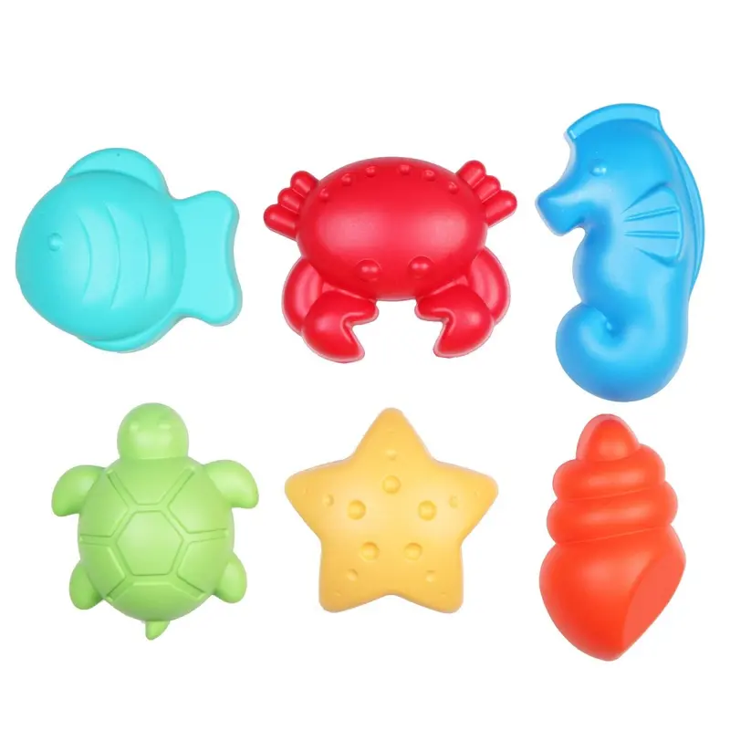 Let's Be Child Sand Mold Sea Animals 6 Pcs Assorted 1