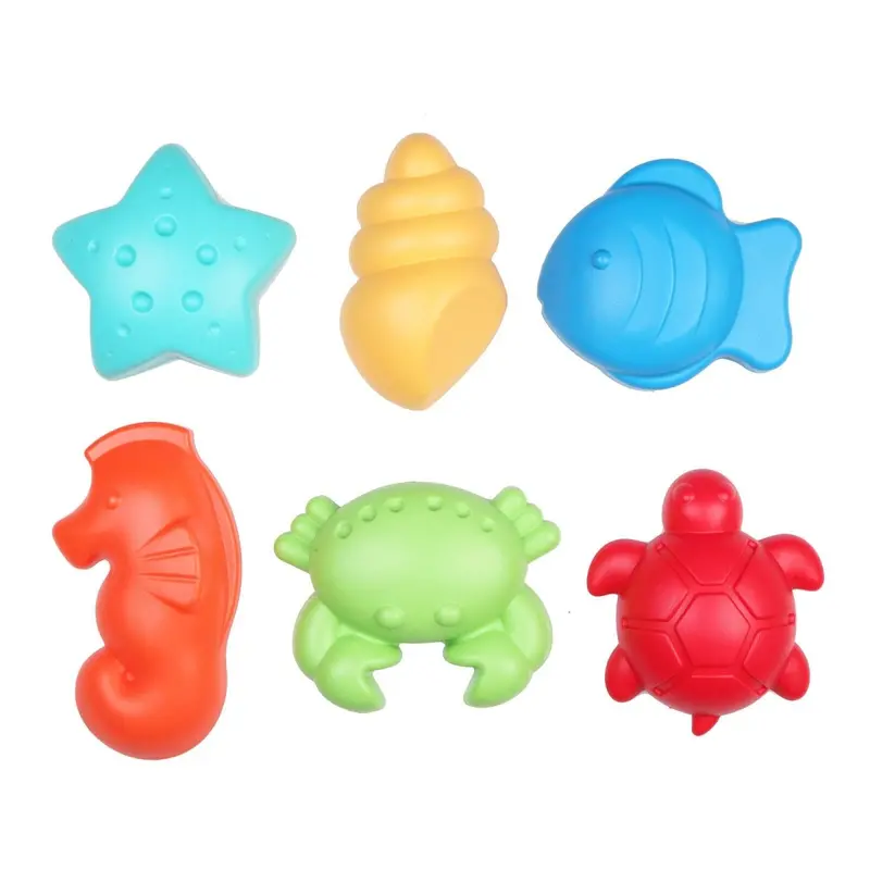 Let's Be Child Sand Mold Sea Animals 6 Pcs Assorted 2