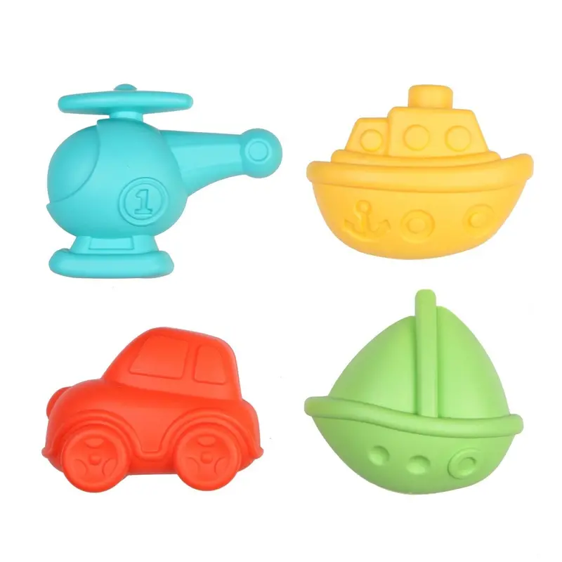Let's Be Child Sand Mold - Vehicles 4 Pcs Assorted 2