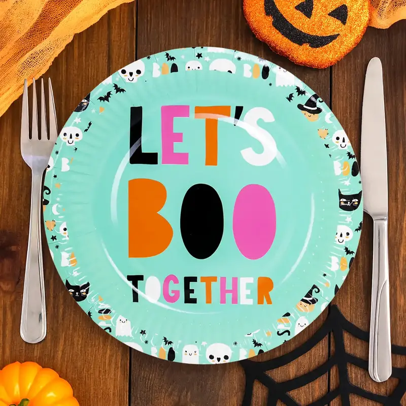 "Let's Boo Together", Platos De Papel, 8 Pzas 1