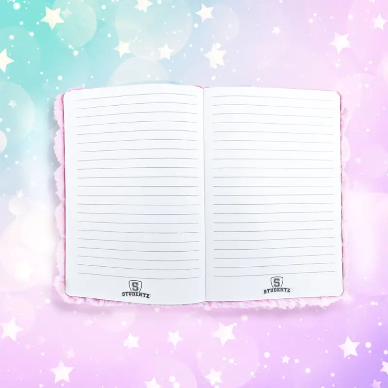 Libreta Color Rosa Textura De Peluche, 80 Páginas 2