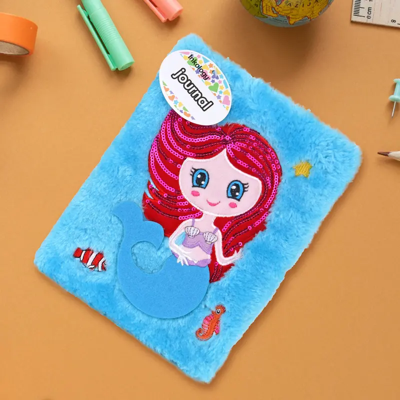 Libreta Con Diseño De Sirena, Color Azul 1